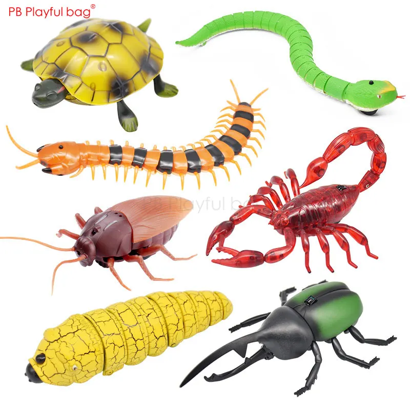 RC Insect Electric Simulated Snake toys Remote Control Animal Model Adult Tricky toys Cockroach Pillbug Children gifts AC38 3