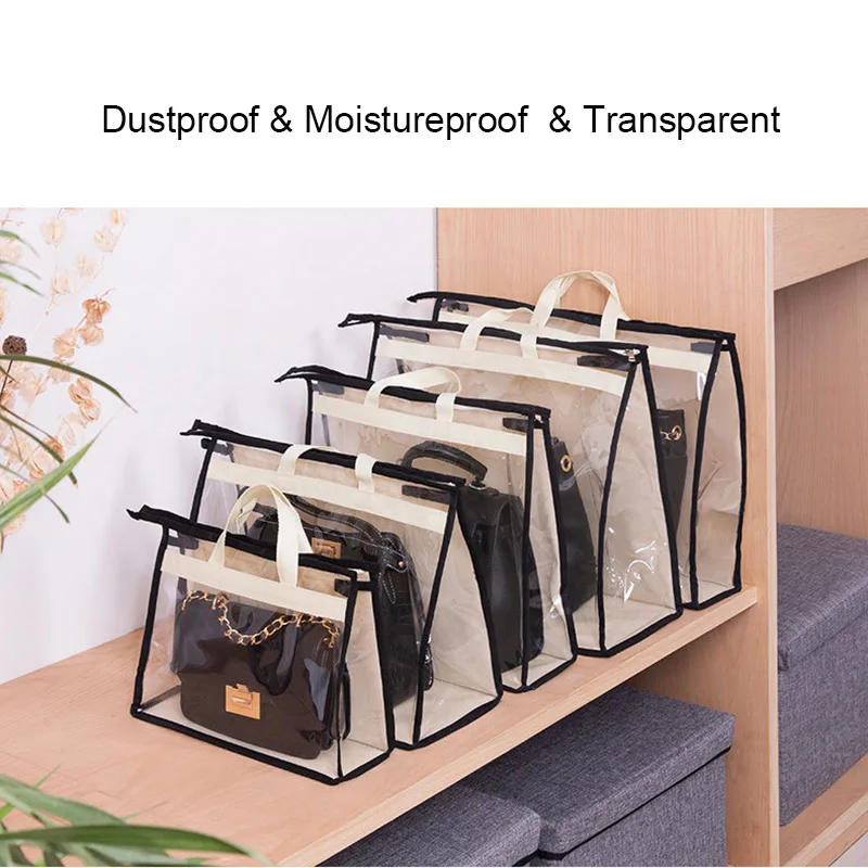 PVC Tool Storage Bag Transparent Zippered Dustproof Large Capacity