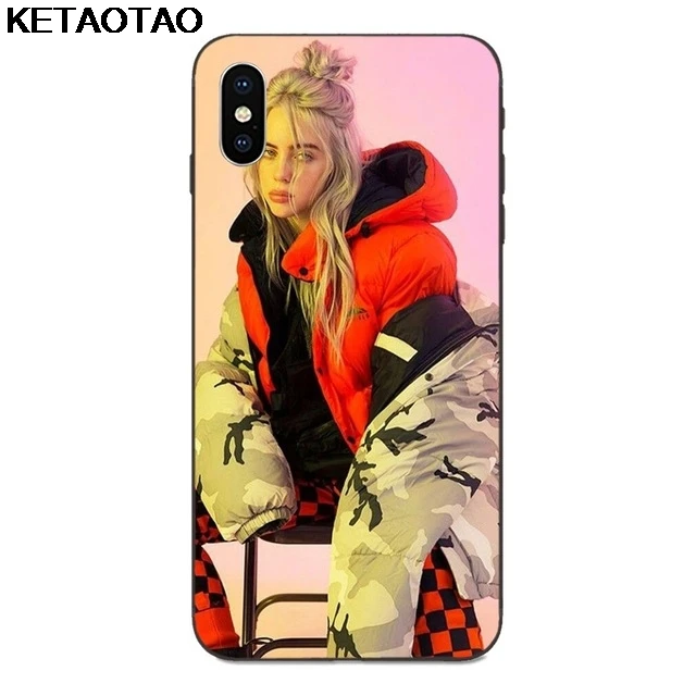 Темно-серый KETAOTAO горячий певец Billie Eilish чехол для телефона s для iPhone 4S SE 5C 5S 6S 7 8 Plus X XS XR 11 Pro Чехол Мягкий ТПУ резиновый силиконовый - Цвет: Темно-серый
