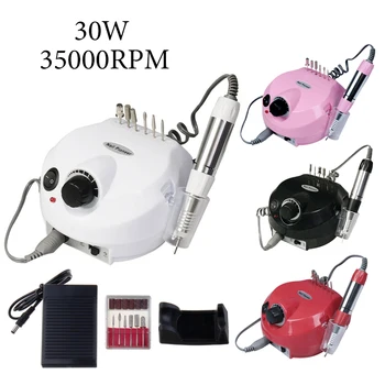 

30W 35000RPM Electric Nail Drill Bits Kit for Manicure Mill Cutter Machine 4 Colors Nail Drill Tools Nail Art Equipment