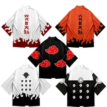 Наруто 3D печать японское кимоно рубашка Haori юката косплей для женщин/мужчин модные летние повседневные крутые короткий рукав