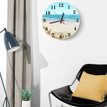 

1PC Round Shape Borderless Wall Clock Creative Mute Acrylic Hanging Clock