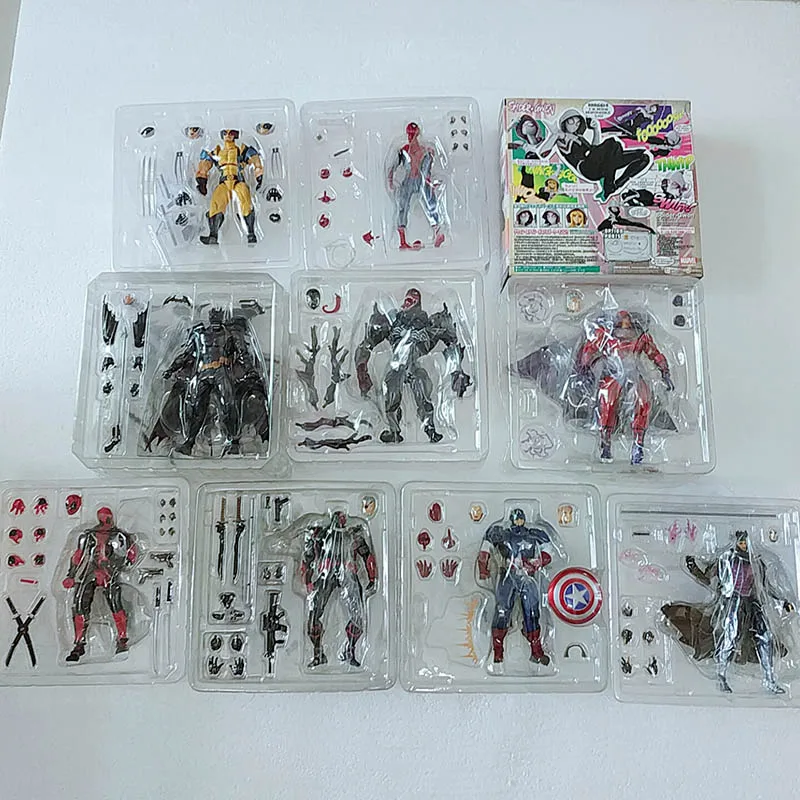 DC Amazing Yamaguchi Revoltech Дэдпул гамбит X men Магнето Бэтмен Темный рыцарь Росомаха Логан