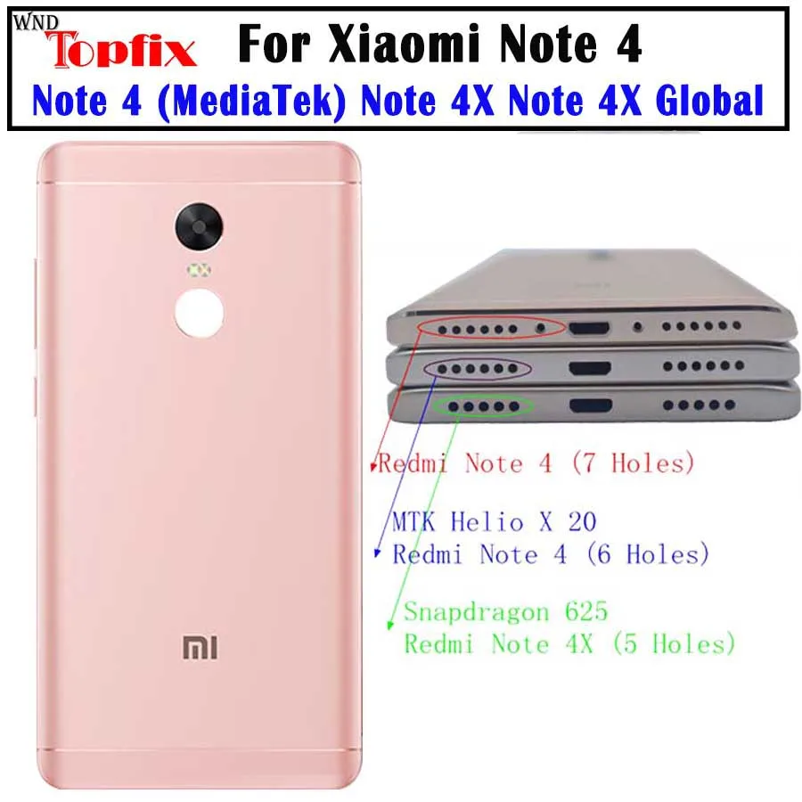 Задняя крышка батарейного отсека для Redmi Note 4X|Корпусы и рамки мобильных