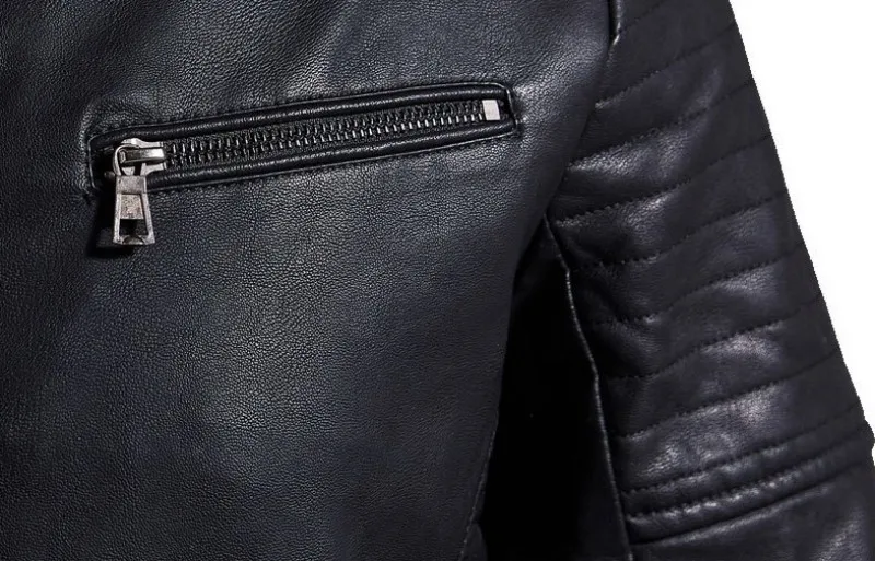 Slim Fit Moto байкерские мужские куртки на молнии из искусственной кожи модные корейские повседневные куртки с воротником-стойкой ветрозащитная мужская верхняя одежда пальто плюс размер