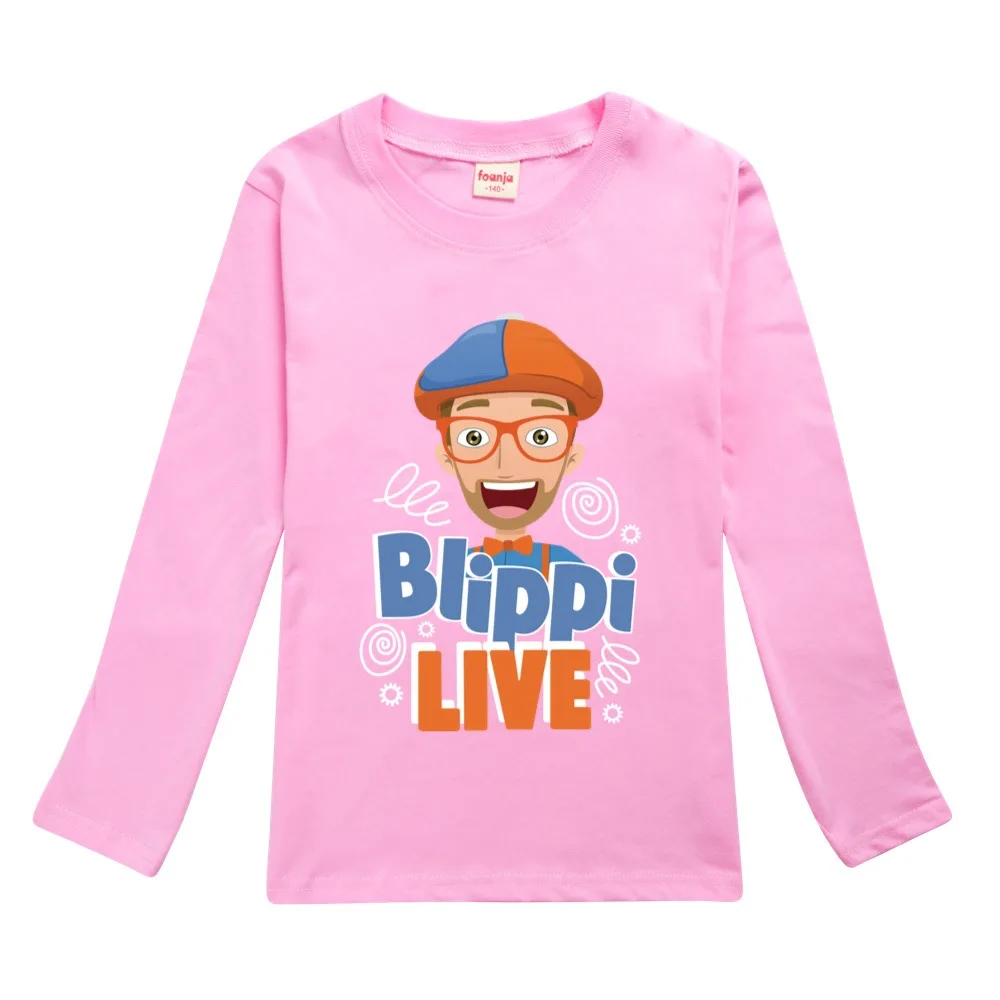 Новый 2020 BLIPPI Live для девочек новогодние майки детская одежда из хлопка на осень