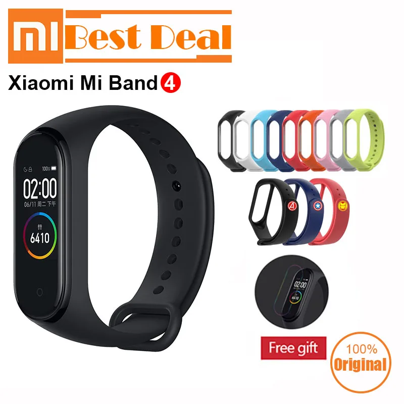 

Original 2019 Newest Xiaomi Mi Band 4 Bracelet Heart Rate Fitness Color Screen Bluetooth5.0 Smart Wristbands 4 Replace Mi Band 3