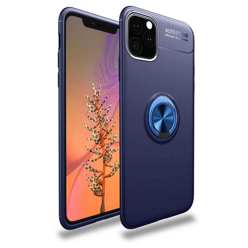 Ультра тонкий чехол из ТПУ с магнитным кольцом для автомобиля iPhone 11/11Pro Max VH99