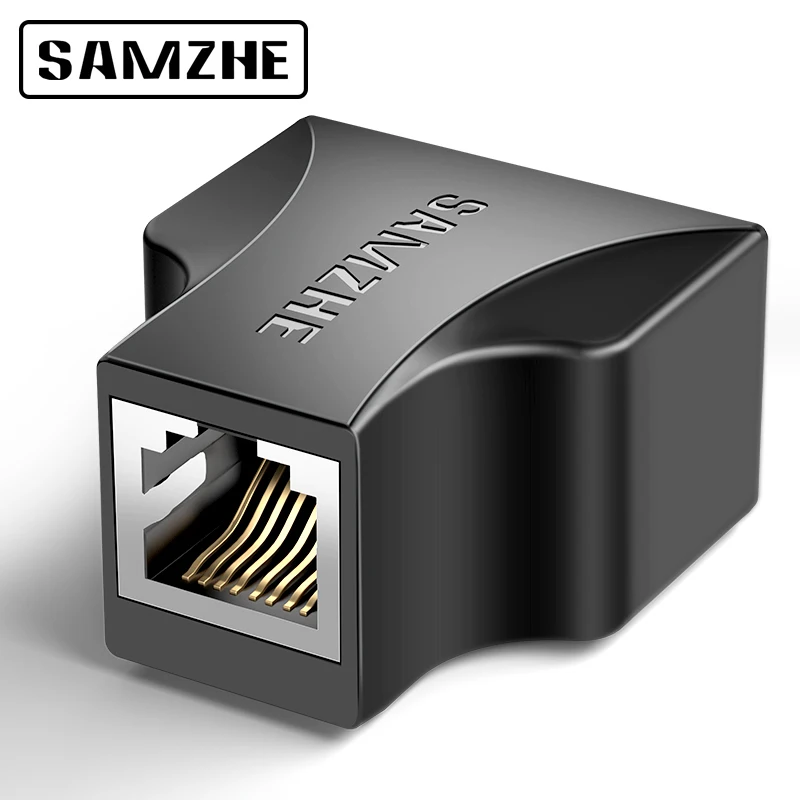 SAMZHE 1 2 сторонний Ethernet кабель адаптер Lan удлинитель сплиттер для интернет кабеля