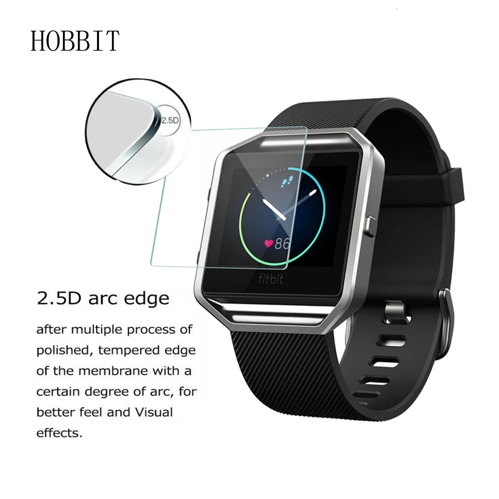 2 упаковки для Fitbit Blaze 0,3 мм 2.5D 9H прозрачная защитная пленка для экрана из закаленного стекла спортивные Смарт-часы защита кожи Аксессуары для часов