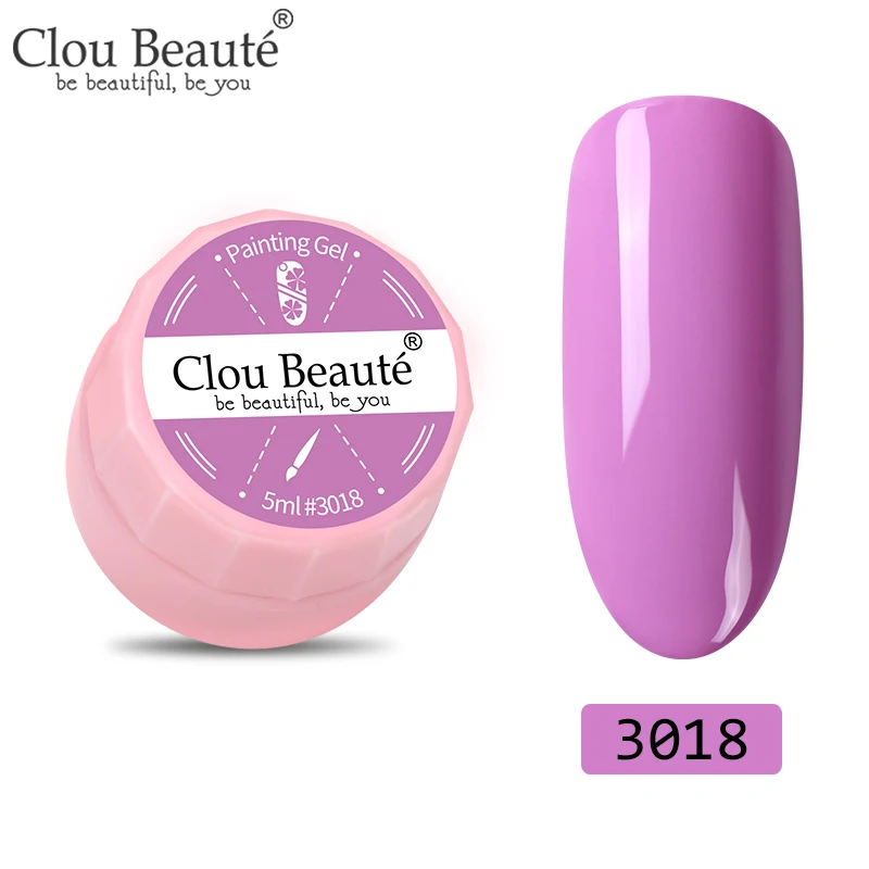 Clou Beaute краска для ногтей маникюр 72 цвета УФ светодиодный замачиваемый УФ-гель для ногтей Топ гель лак для ногтей Гибридный DIY гель для краски - Цвет: 3018