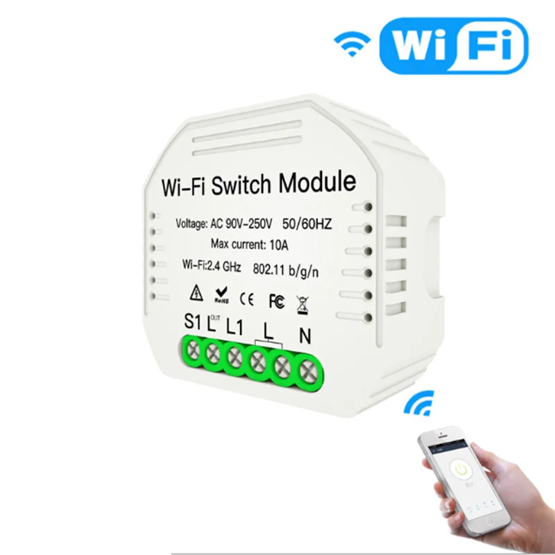 Умный переключатель включения/выключения Wi-Fi, светильник с поддержкой таймера Smart Life/Tuya APP/WiFi переключатель DIY модуль работает с Alexa Google Home