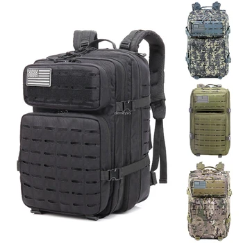 

900D Oxford Waterproof Tactical Backpack Molle Army Military Bag Rucksacks 47L Large Capacity Hunting Climbing Backpack
