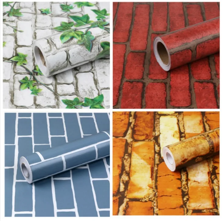 papel de pared brick wallpaper BF Wall paper Waterproof 3D sticker in roll size of 45cm*10m | Обустройство дома