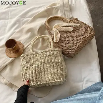 

Summer Women Woven Straw Tote Bags Girls Beach Travel Casual Vacation Vintage Lace Handbags for Beach Travel Vacation