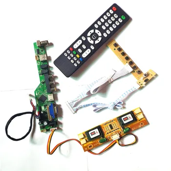 

For LM170E03-TLC1/TLG1 keyboard+Remote+Inverter HDMI VGA USB AV RF LVDS 4CCFL 30Pin T.V53 drive card board LCD panel monitor Kit