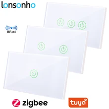 Cheap Lonsonho RF433 + Tuya Zigbee Smart Switch US Wireless Remote Control WiFi Touch Wall Light Switch Alexa Google Home Cheap Lonsonho RF433 + Tuya Zigbee Smart Switch US Wireless Remote Control WiFi Touch Wall Light Switch Alexa Google Home