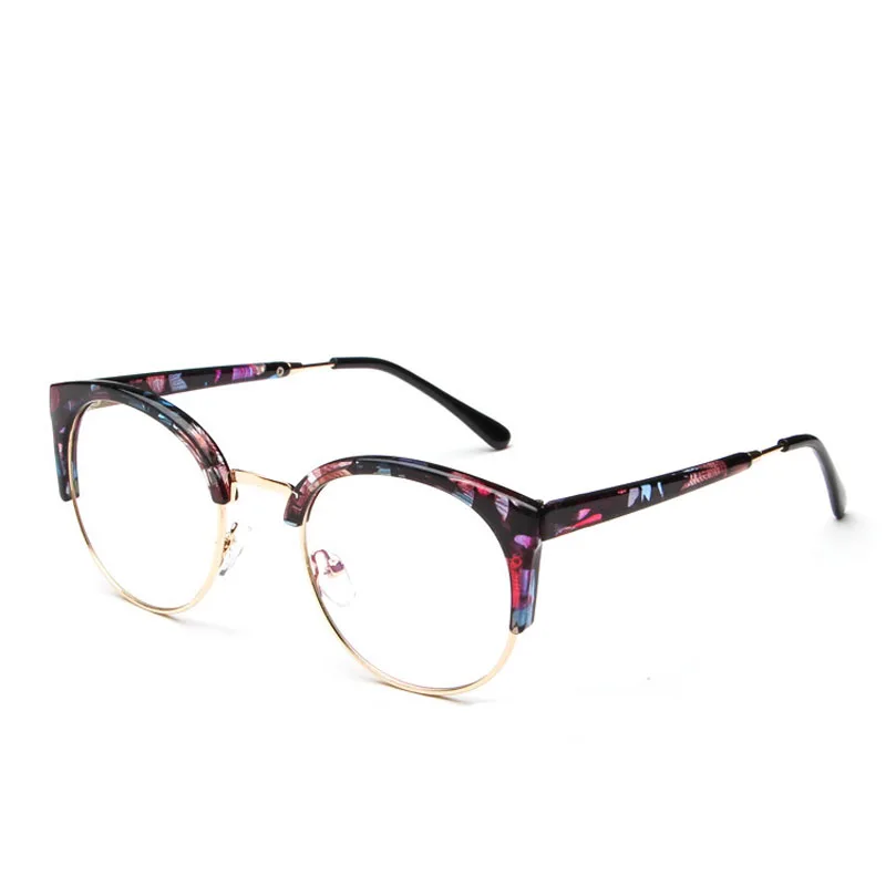 Ретро Lunette, мужские, женские, прозрачные очки для чтения, известный бренд, анти-синие очки, оправа для ленивых, компьютерные очки, оправа для очков - Цвет оправы: blue flower