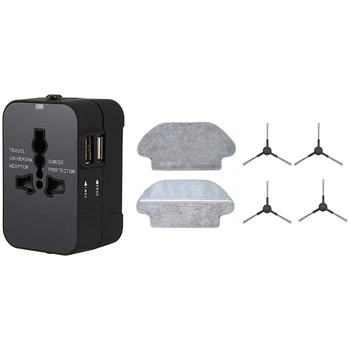 

All-In-One with 2.1A 2 USB Worldwide Charger for Uk/Eu/Au Plug & 4 Side Brush + 2 Mop Cloths Pad for Xiaomi STYJ02YM