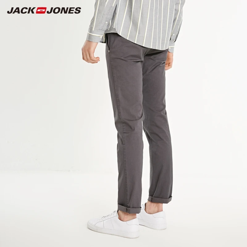 DRY CEMENT JackJones мужские Умные повседневные однотонные брюки 219114573 - Цвет: DRY CEMENT