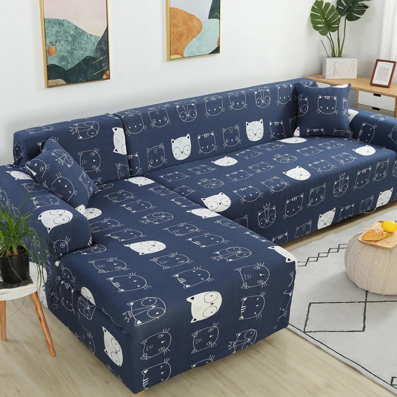L-образный секционный чехол для дивана с геометрическим цветочным принтом, универсальный эластичный универсальный чехол для дивана, мебель, Декор, чехол - Цвет: Model 2