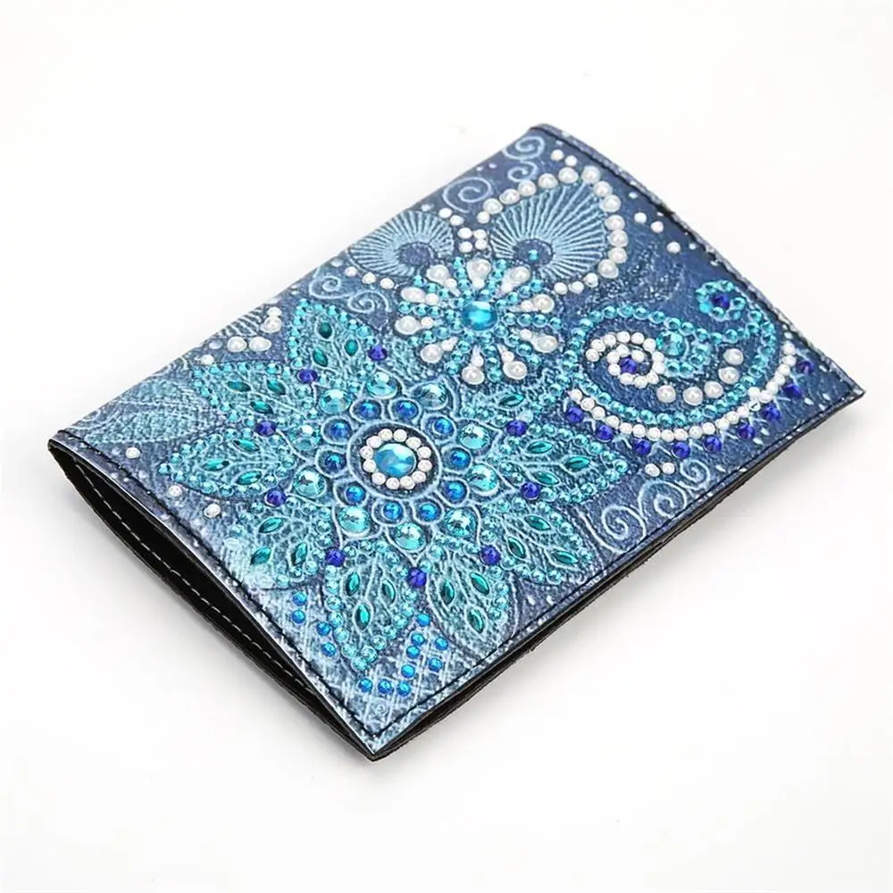 DIY Diamond Painting Passport Book Case Cover Classic European Style Diamond Embroidery Wallet Credential Book Case Handicrafts 