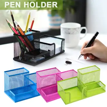 

Desktop Organizer Black Metal Mesh Desk Style Office Pencil Holder Stand Elegant Storage Container Shcool Supplies Students Gift