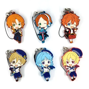 

Ensemble Stars Original Japanese anime figure rubber mobile phone charms keychain strap D456