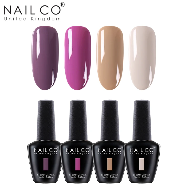 ZH17 NAILCO 4 шт. 15 мл Гель-лак для ногтей гибридный УФ-лак светодиодный замочить краска собственного приготовления гель УФ-гель Полупостоянный праймер Эмаль Гель - Цвет: ZH17