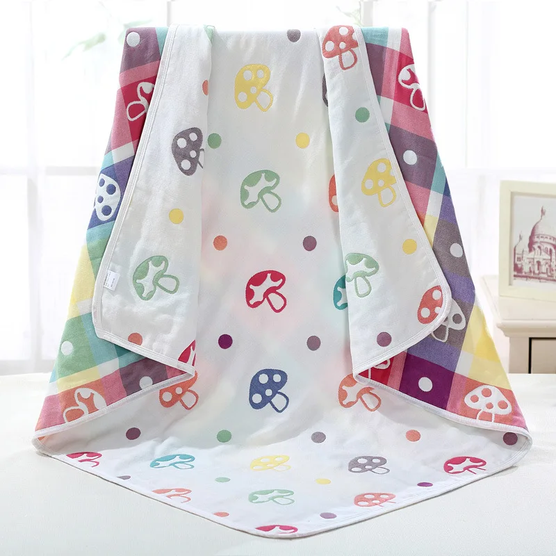 New Baby Пеленальный кисейного хлопка, 6-слойное бальное платье Детское банное Полотенца новорожденных Bebe одеяла для маленьких Обёрточная бумага 110*110 см