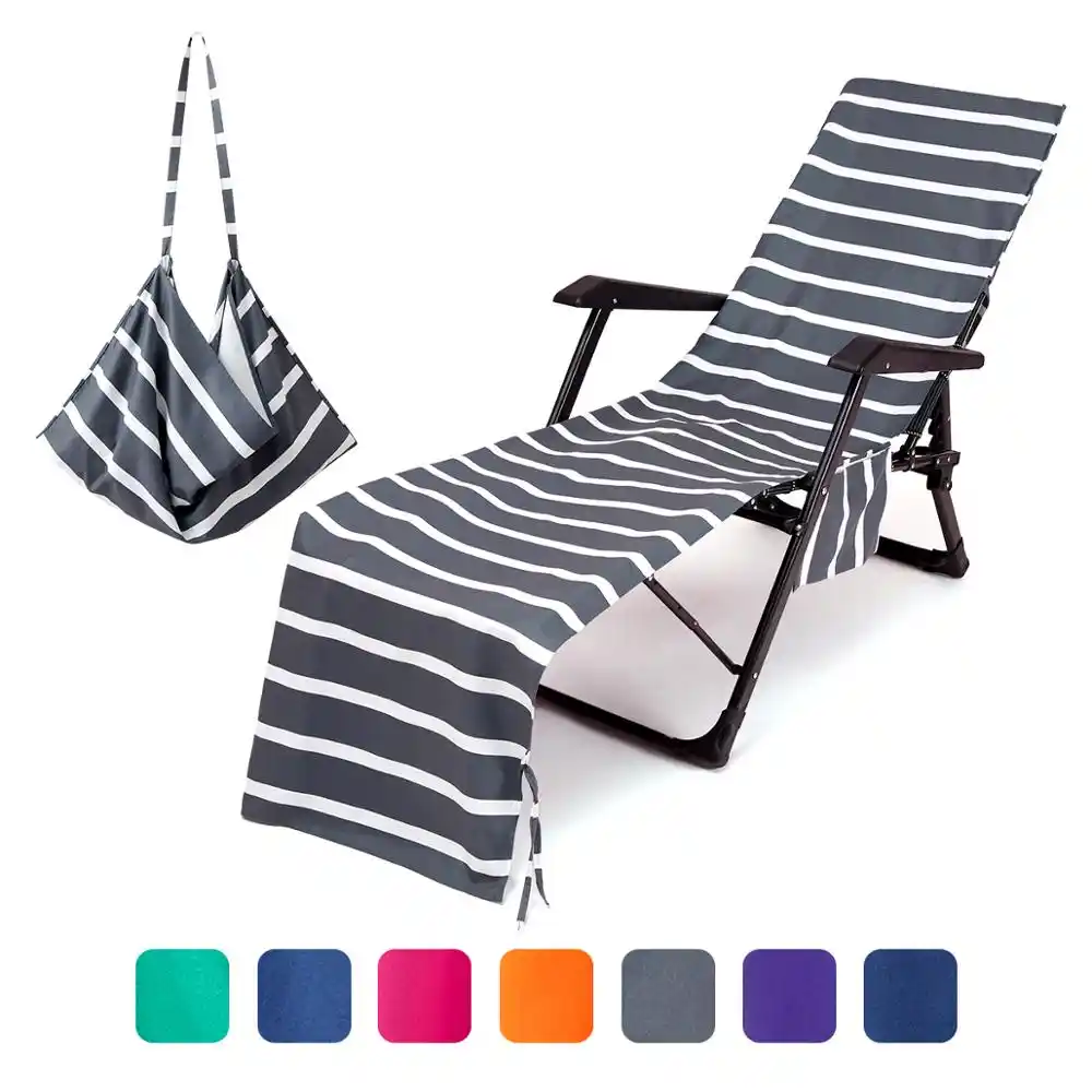Lounge Chair Beach Towel Cover Microfiber Pool Lounge Chair Cover with  Pockets Holidays Lounge Chair Mate for Sun Lounger Beach Lounge Chair Beach Towel Cover Microfiber Pool Lounge Chair Cover with  Pockets Holidays Lounge Chair Mate for Sun Lounger Beach