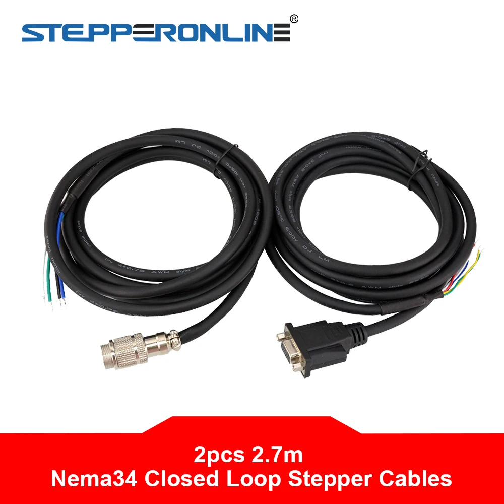 

2.7m Nema 34 Closed Loop Stepper Motor Extension Cable Kit for Nema34 Closed Loop Stepper Motors & for Encoder