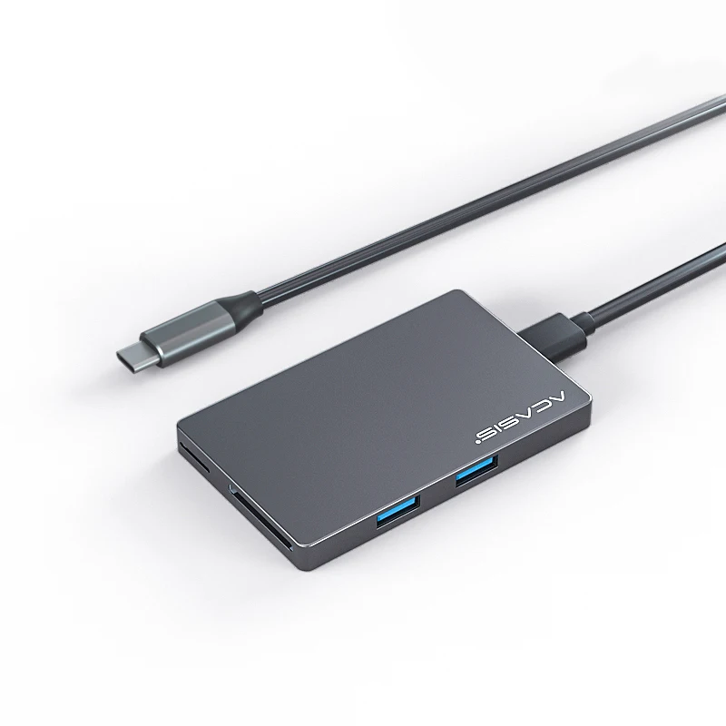 Space grey Thunderbolt 3 док-станция usb type C к HDMI концентратор адаптер для MacBook Pro Air TF SD кардер ридер OTG адаптер док-станция type C концентратор - Цвет: Space grey