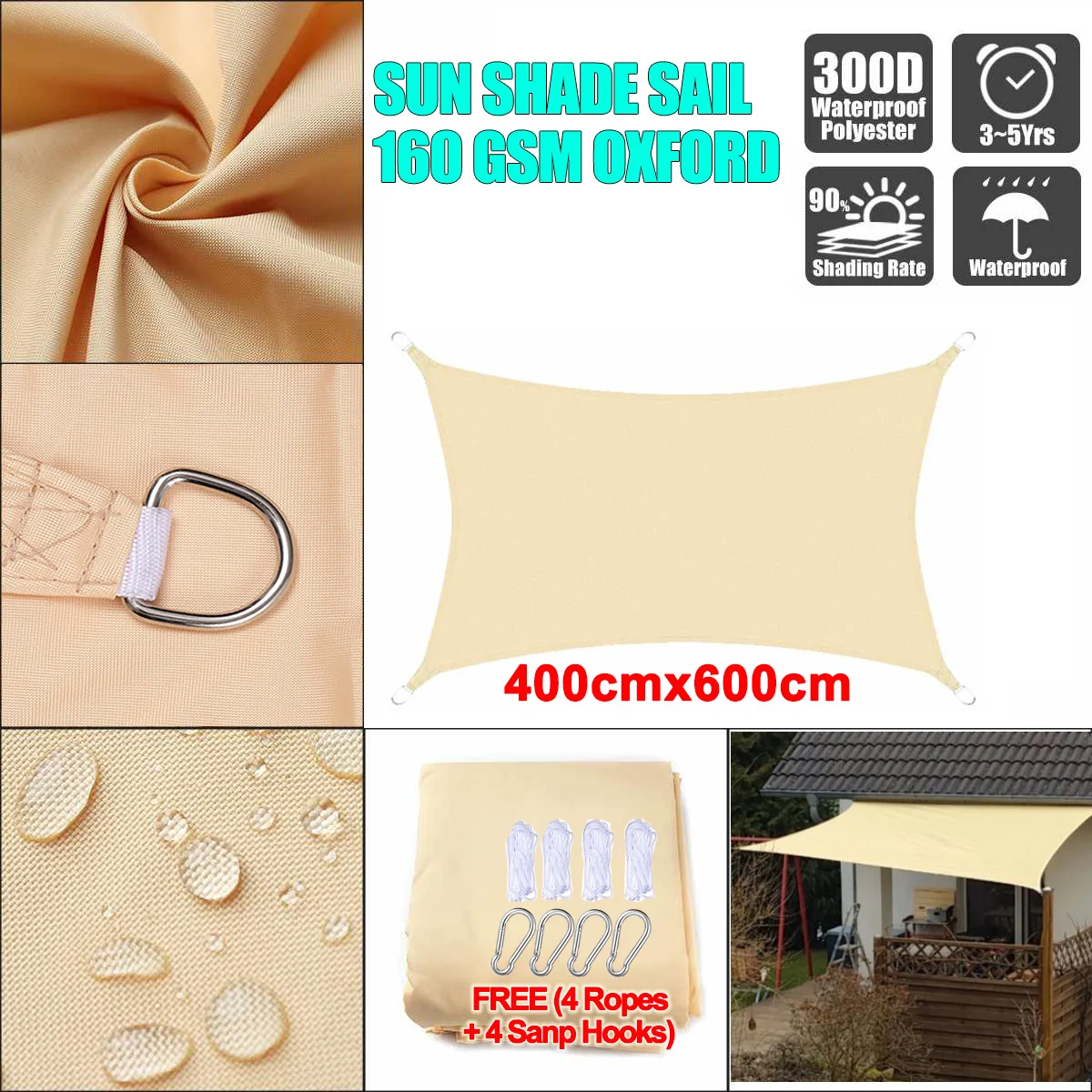 Beige 4x6m