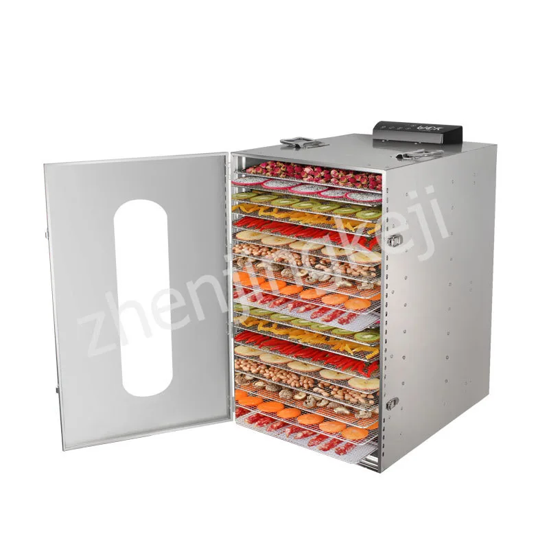

Fruit Dryer 20-storey Food Stainless Steel Meat Dehydrator Visible High Capacity Power Saving Timing Temperature Control Health