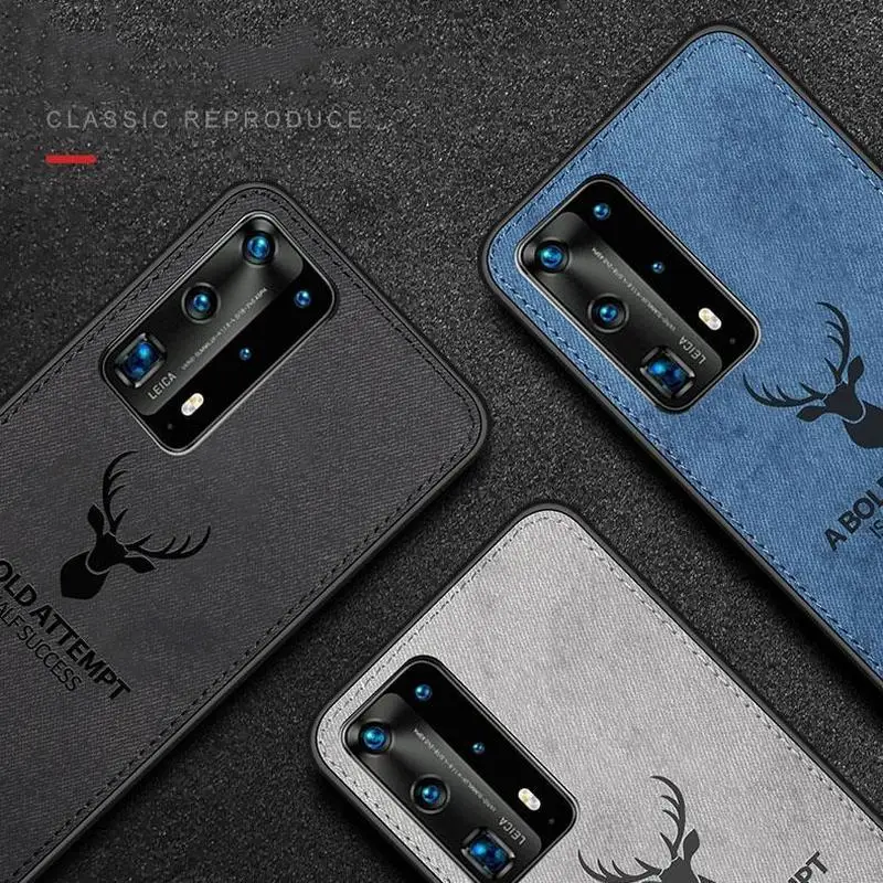 Тканевый силиконовый чехол с оленем для Huawei P Smart 2020 S Z P30 Pro P40 Lite E тканевый Honor 30i LRA