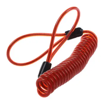 

150cm Alarm Disc Security Lock Anti Thief Bag Motorcycle Wheels Disc Brake And Reminder Spring Cable red