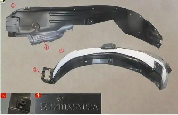 Колеса брызговик в сборе для Great wall haval H4 OEM: 5512110XSY02A 5512120XSY02A 5512310XSY02A 5512320XSY02A