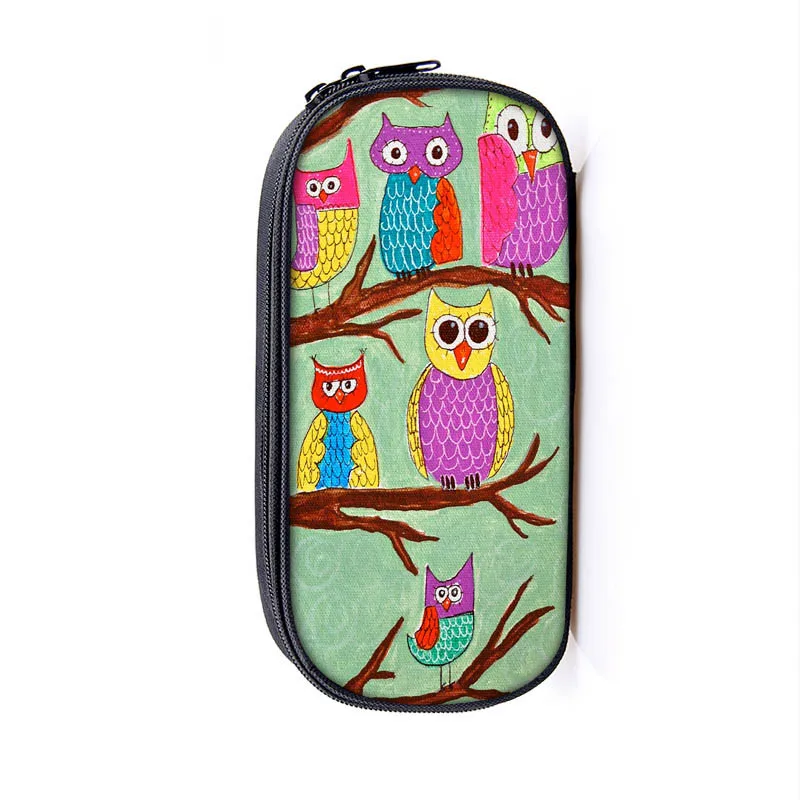 Милый косметический чехол с птицей совой/попугаем, сумка-карандаш для детей, школьный чехол, сумка для мальчиков и девочек, пенал, школьные принадлежности - Цвет: qbbxmty11