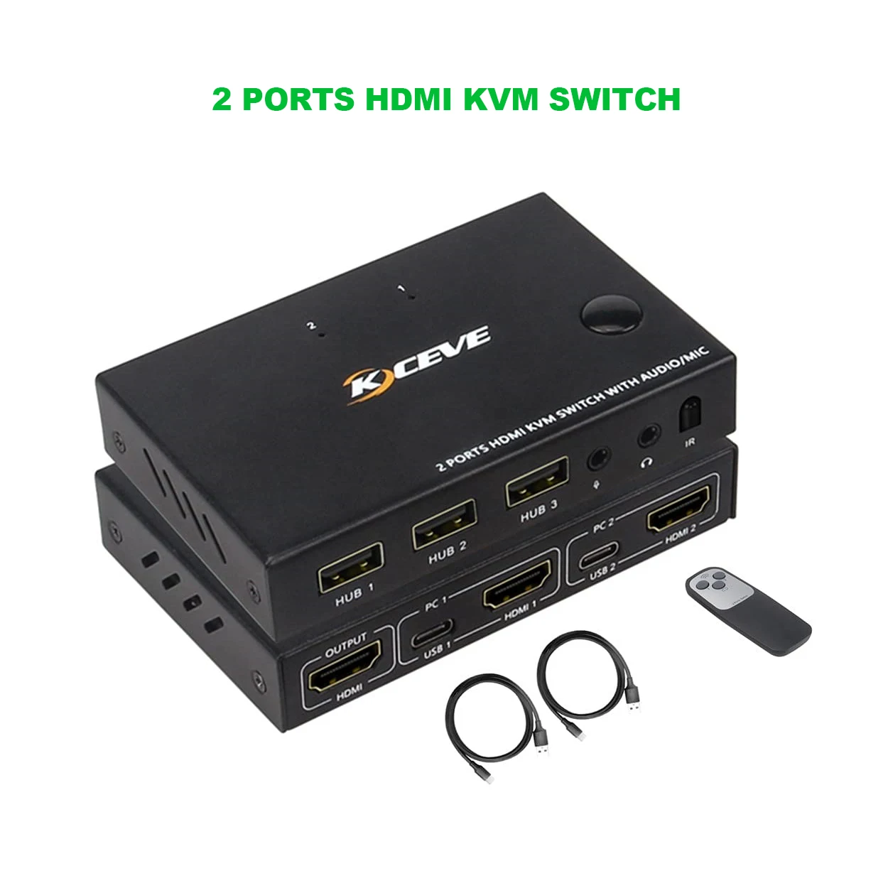 HDMI 2.0 KVM switch With Audio 2 Ports in 1 out Sharing USB Devices Switch Switcher For PC Computer Printer Keyboard Mouse | Компьютеры и