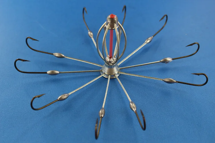 Fishing Crab Hook 8/10 Hooks Crabs Trap Fishhook with Lead Explosion Fishing Hooks