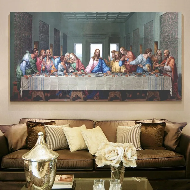 Леонардо да Винчи в вечеря Плакаты и печать Wall Art Холст Для Живописи известная картина арт Гостиная украшение дом
