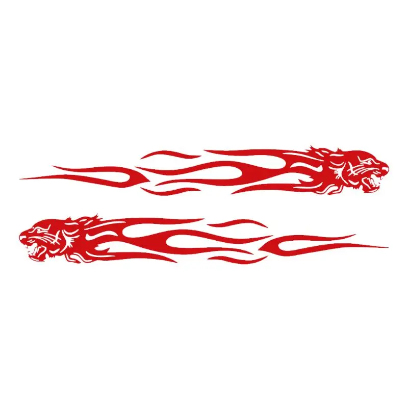2pcs Tiger Flame Totem Car Decals 
