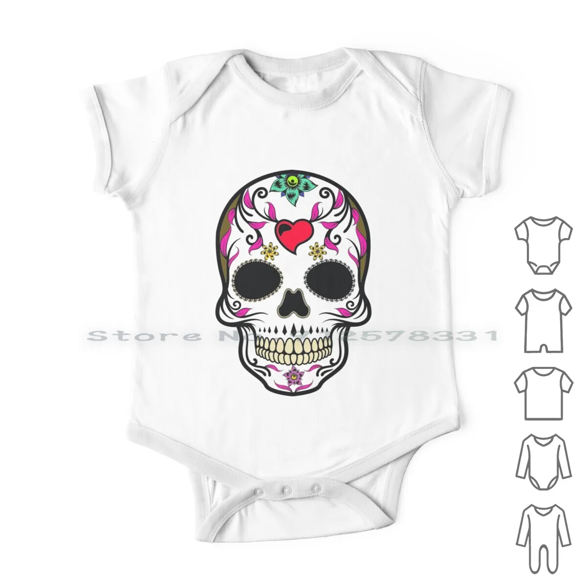 

Day Of The Dead Newborn Baby Clothes Rompers Cotton Jumpsuits Day Of The Dead Dia De Los Muertos Halloween Skeleton Mexico