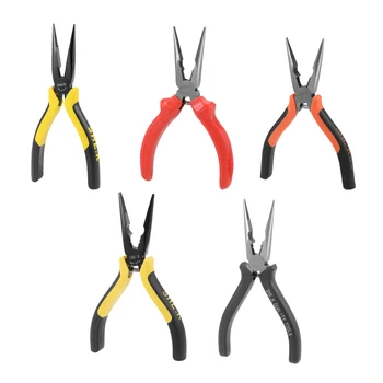 

uxcell Needle Nose Pliers 6/8 Inch with Side Cutter Chrome-Vanadium Steel Comfort Grips Needle Nose Pliers Black Yellow