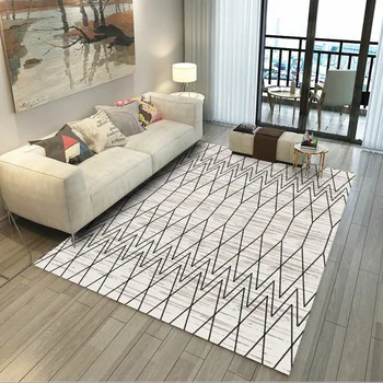 

Nordic Simple Style Modern Abstract Geometric Carpet For Living Room Bedroom Area Carpet Non-Slip Carpet Floor Mat