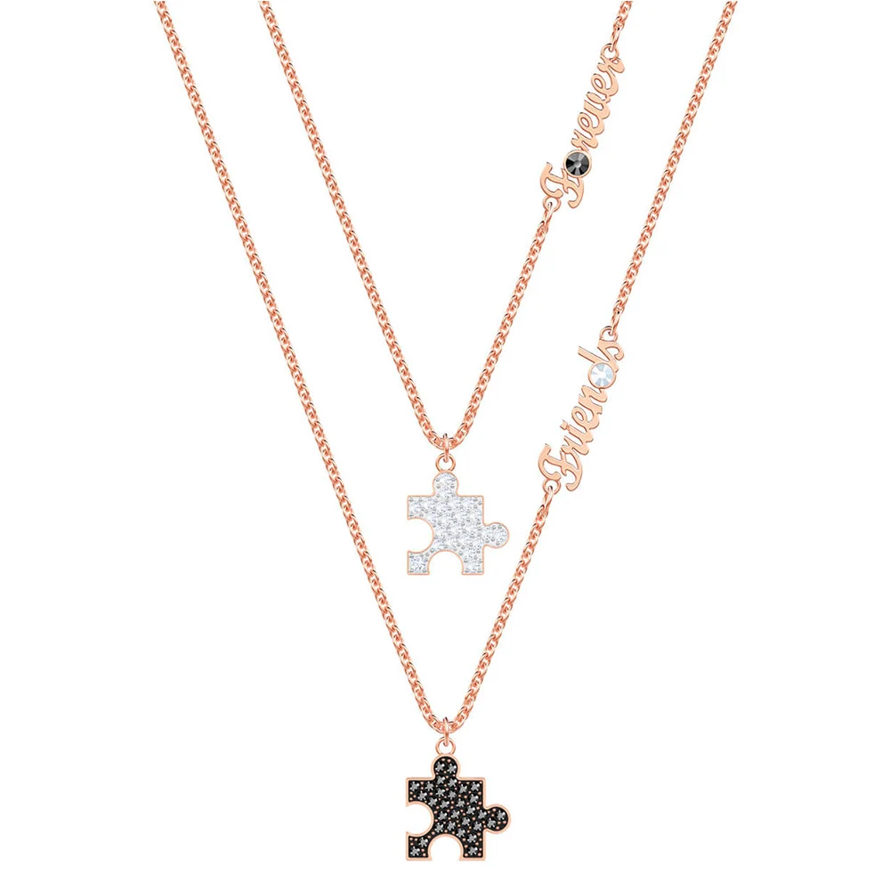 

SWA RO 2019 Original New NICEST Set Two In One Puzzle Necklace Shiny Crystal To Send Lovers The Best Choice Luxury Jewelry Gift