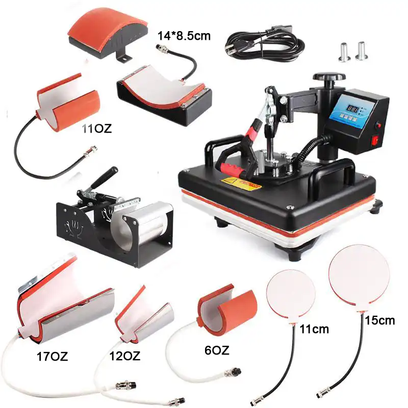 8 in 1 Heat Press Machine Digital Transfer Sublimation 30×38cm Printer T shirt
