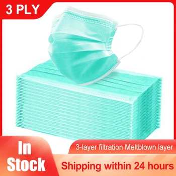 

Disposable Medical Mask Breathable Elastic Earloop 3 Layer Surgical Mask Unisex Anti-fog Anti-dust Protective Face Mask Colorful