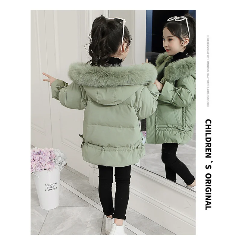 Детская зимняя хлопковая теплая куртка хлопковая стеганая одежда Зимняя Куртка парка для девочки, зимнее пальто